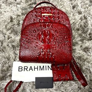 Brahmin Backpack Chelcy - Vintage Red and matching Jane wallet
